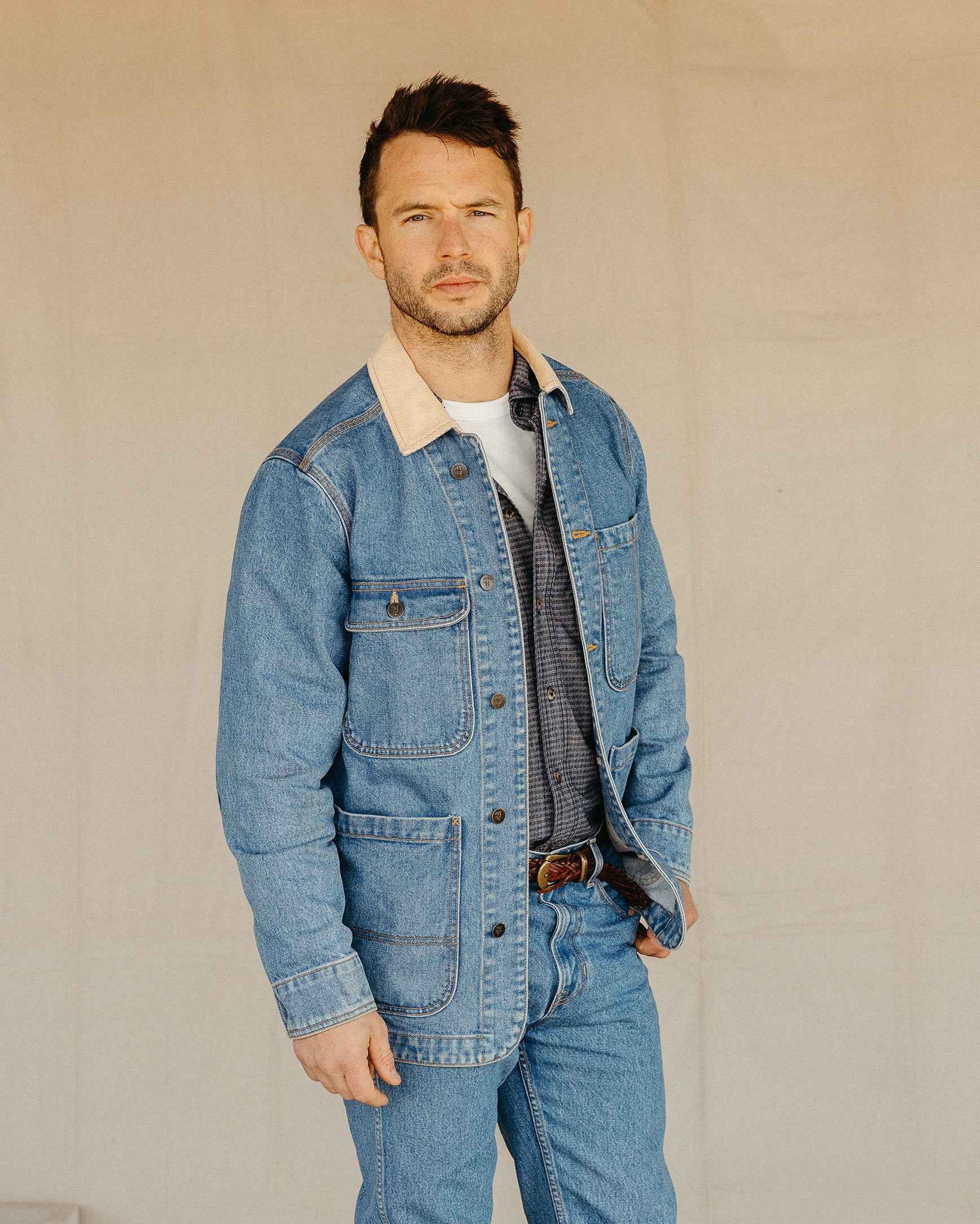 Denim Field Coat - Light Wash – Mad Trapper Denim Field Coat - Light Wash – Mad Trapper