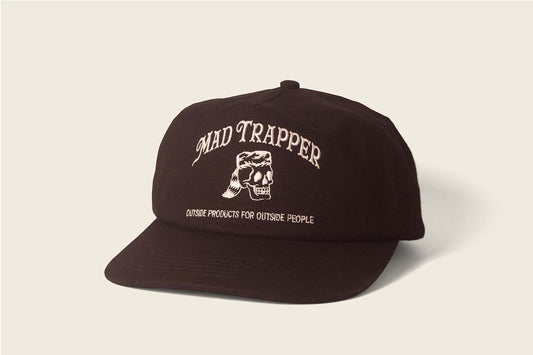 Mad Trapper Crockett Hat in quarter view. Black color. 