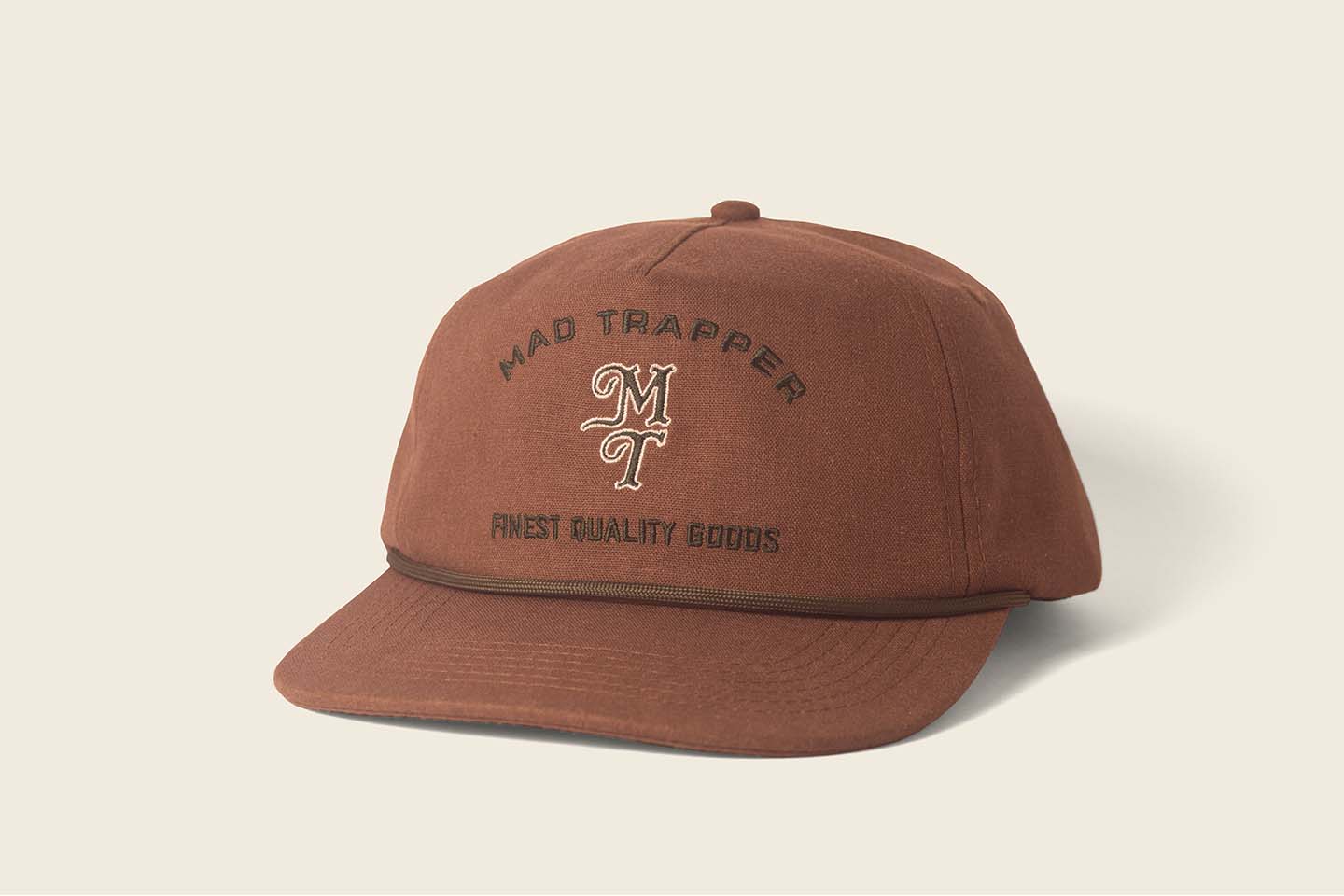 Mad Trapper Drake Hat in quarter view. Pecan color. 